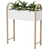 image:imageUmbra Bellwood Freestanding Planter Elevated Garden Bed Raised Storage Box WhiteNatural
