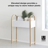 image:imageUmbra Bellwood Freestanding Planter Elevated Garden Bed Raised Storage Box WhiteNatural