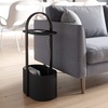 image:imageUmbra Bellwood Side Table with Storage and Cable Management White  Builtin cable management keeps cords tidy organized charging areaBlackWalnut