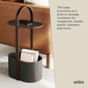 image:imageUmbra Bellwood Side Table with Storage and Cable Management White  Builtin cable management keeps cords tidy organized charging areaBlackWalnut