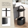 image:imageUmbra Bellwood Side Table with Storage and Cable Management White  Builtin cable management keeps cords tidy organized charging areaBlackWalnut