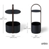 image:imageUmbra Bellwood Side Table with Storage and Cable Management White  Builtin cable management keeps cords tidy organized charging areaBlackWalnut