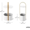 image:imageUmbra Bellwood Side Table with Storage and Cable Management White  Builtin cable management keeps cords tidy organized charging areaWhite