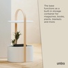 image:imageUmbra Bellwood Side Table with Storage and Cable Management White  Builtin cable management keeps cords tidy organized charging areaWhite