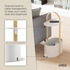 image:imageUmbra Bellwood Side Table with Storage and Cable Management White  Builtin cable management keeps cords tidy organized charging areaWhite
