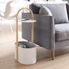 image:imageUmbra Bellwood Side Table with Storage and Cable Management White  Builtin cable management keeps cords tidy organized charging areaWhite