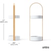 image:imageUmbra Bellwood Umbrella Stand SpaceSaving Steel 27Inch BlackWalnutWhiteNatural