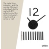 image:imageUmbra Blink Modern DIY 3D Wall Clock Easy to Paste Wall Sticker Numbers Frameless Large Decorative Wall Clock Simple Indicators Minimalist BlackBlack