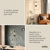 image:imageUmbra Blink Modern DIY 3D Wall Clock Easy to Paste Wall Sticker Numbers Frameless Large Decorative Wall Clock Simple Indicators Minimalist BlackBlack