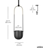image:imageUmbra Bolo Hanging Planter for Succulents Herbs and Other Small Plants Single WhiteBrassBlack