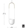 image:imageUmbra Bolo Hanging Planter for Succulents Herbs and Other Small Plants Single WhiteBrassWhite