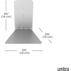 image:imageUmbra Conceal Floating Bookshelf Metal Wall Shelf Set of 3 Small Silver  Powder coated steel holds 15 lbs each displays decor or plants includes mounting hardwareSilver