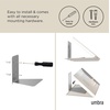image:imageUmbra Conceal Floating Bookshelf Metal Wall Shelf Set of 3 Small Silver  Powder coated steel holds 15 lbs each displays decor or plants includes mounting hardwareSilver