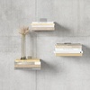 image:imageUmbra Conceal Floating Bookshelf Metal Wall Shelf Set of 3 Small Silver  Powder coated steel holds 15 lbs each displays decor or plants includes mounting hardwareSilver