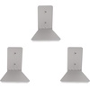 image:imageUmbra Conceal Floating Bookshelf Metal Wall Shelf Set of 3 Small Silver  Powder coated steel holds 15 lbs each displays decor or plants includes mounting hardwareSilver