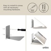 image:imageUmbra Conceal Floating Bookshelf Metal Wall Shelf Set of 3 Small Silver  Powder coated steel holds 15 lbs each displays decor or plants includes mounting hardwareSilver