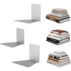 image:imageUmbra Conceal Floating Bookshelf Metal Wall Shelf Set of 3 Small Silver  Powder coated steel holds 15 lbs each displays decor or plants includes mounting hardwareSilver