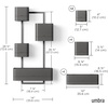 image:imageUmbra Cubiko Wall Planter with 4 Lightweight and Durable Pots BlackBlack