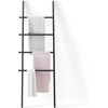 image:imageUmbra Leana Decorative Ladder Expandable Blanket Rack Bathroom Towel Holder and Clothes Organizer Regular WhiteBlack