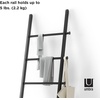 image:imageUmbra Leana Decorative Ladder Expandable Blanket Rack Bathroom Towel Holder and Clothes Organizer Regular WhiteBlack