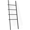 image:imageUmbra Leana Decorative Ladder Expandable Blanket Rack Bathroom Towel Holder and Clothes Organizer Regular WhiteBlack