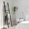 image:imageUmbra Leana Decorative Ladder Expandable Blanket Rack Bathroom Towel Holder and Clothes Organizer Regular WhiteBlack