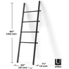 image:imageUmbra Leana Decorative Ladder Expandable Blanket Rack Bathroom Towel Holder and Clothes Organizer Regular WhiteBlack