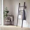 image:imageUmbra Leana Decorative Ladder Expandable Blanket Rack Bathroom Towel Holder and Clothes Organizer Regular WhiteBlack