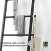 image:imageUmbra Leana Decorative Ladder Expandable Blanket Rack Bathroom Towel Holder and Clothes Organizer Regular WhiteBlack