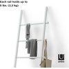 image:imageUmbra Leana Decorative Ladder Expandable Blanket Rack Bathroom Towel Holder and Clothes Organizer Regular WhiteWhite