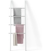 image:imageUmbra Leana Decorative Ladder Expandable Blanket Rack Bathroom Towel Holder and Clothes Organizer Regular WhiteWhite
