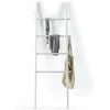 image:imageUmbra Leana Decorative Ladder Expandable Blanket Rack Bathroom Towel Holder and Clothes Organizer Regular WhiteWhite
