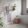 image:imageUmbra Leana Decorative Ladder Expandable Blanket Rack Bathroom Towel Holder and Clothes Organizer Regular WhiteWhite