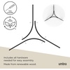 image:imageUmbra Madera Modern GlassTop Coffee Table with Wood Base BlackBlack