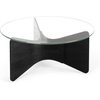 image:imageUmbra Madera Modern GlassTop Coffee Table with Wood Base BlackBlack