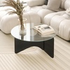 image:imageUmbra Madera Modern GlassTop Coffee Table with Wood Base BlackBlack