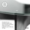 image:imageUmbra Madera Modern GlassTop Coffee Table with Wood Base BlackBlack