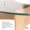 image:imageUmbra Madera Modern GlassTop Coffee Table with Wood Base BlackNatural