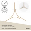 image:imageUmbra Madera Modern GlassTop Coffee Table with Wood Base BlackNatural