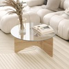 image:imageUmbra Madera Modern GlassTop Coffee Table with Wood Base BlackNatural