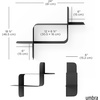 image:imageUmbra Montage Floating Wall Shelf Metal Set of 2 BlackBlack