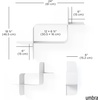 image:imageUmbra Montage Floating Wall Shelf Metal Set of 2 BlackWhite