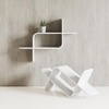 image:imageUmbra Montage Floating Wall Shelf Wood Wall Mount Display Case White  Rubberwood construction mounts horizontally or vertically holds up to 15 lbs use in any room renewable source
