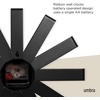 image:imageUmbra Ribbon Modern 12 Wall Clock Silent Non Ticking Battery Operated Quartz Movement BlackBlack