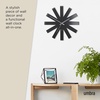 image:imageUmbra Ribbon Modern 12 Wall Clock Silent Non Ticking Battery Operated Quartz Movement BlackBlack