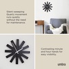 image:imageUmbra Ribbon Modern 12 Wall Clock Silent Non Ticking Battery Operated Quartz Movement BlackBlack
