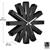 image:imageUmbra Ribbon Modern 12 Wall Clock Silent Non Ticking Battery Operated Quartz Movement BlackBlack