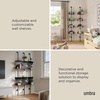 image:imageUmbra Solis Metal Display Shelf with 4 Adjustable Shelves Black  Freestanding display shelf books plants dcor collectibles framed photosBlack