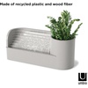 image:imageUmbra Stream Water Fountain Indoor Tabletop Zen Desktop Sand  Improves air quality USB powered holds 35 inch planter up to 50 hours recycled plasticGray
