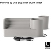 image:imageUmbra Stream Water Fountain Indoor Tabletop Zen Desktop Sand  Improves air quality USB powered holds 35 inch planter up to 50 hours recycled plasticGray